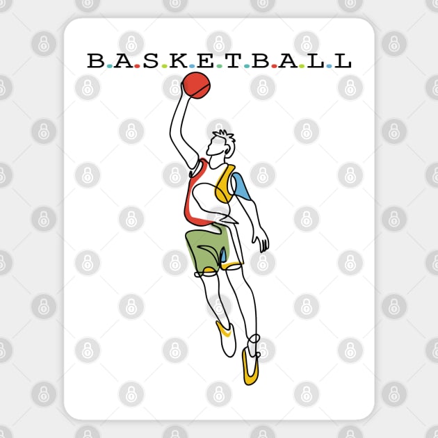 Basketball Sport Magnet by Fashioned by You, Created by Me A.zed